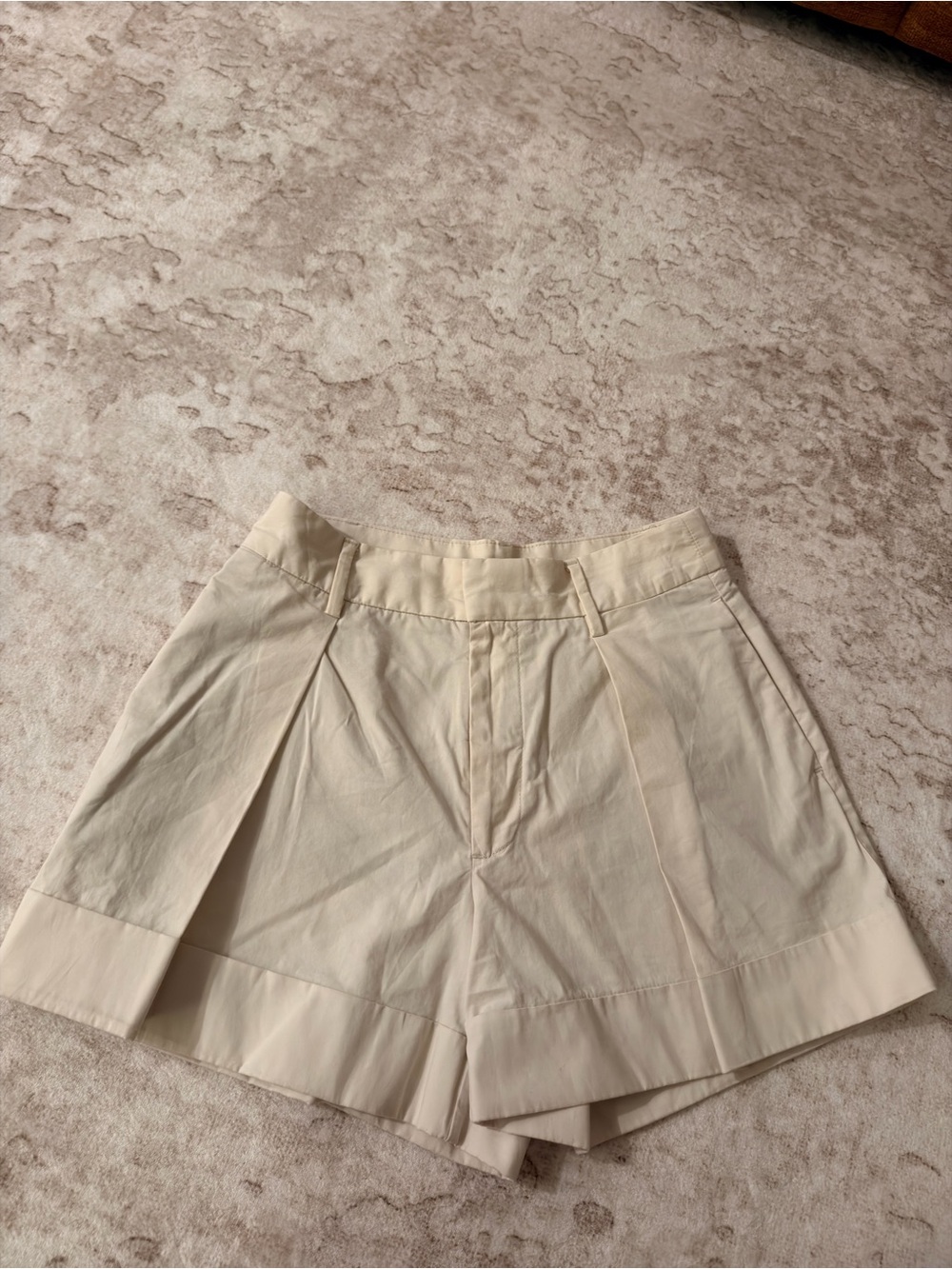Banana Republic Cream High-Rise Shorts